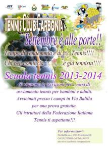 scuola tennis - MANIFESTO settembre 2013
